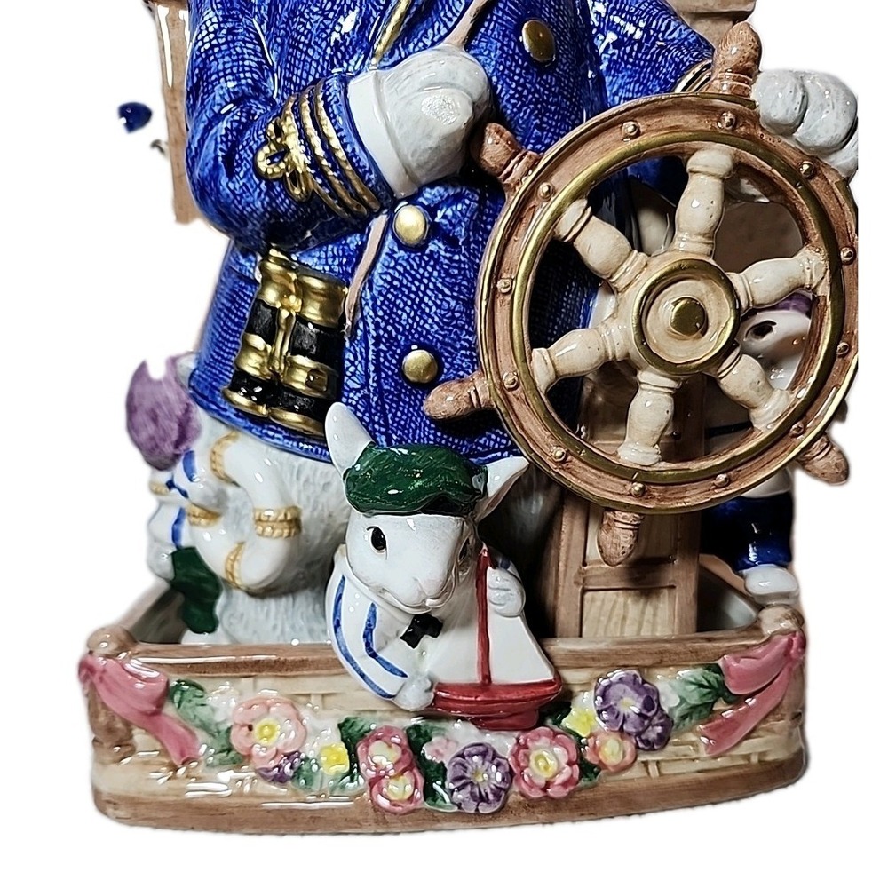 Fitz & Floyd SEA Captain Bunny Rabbit Vase. Bustels & Beaus Collection 1995 Rare - Picture 5 of 8
